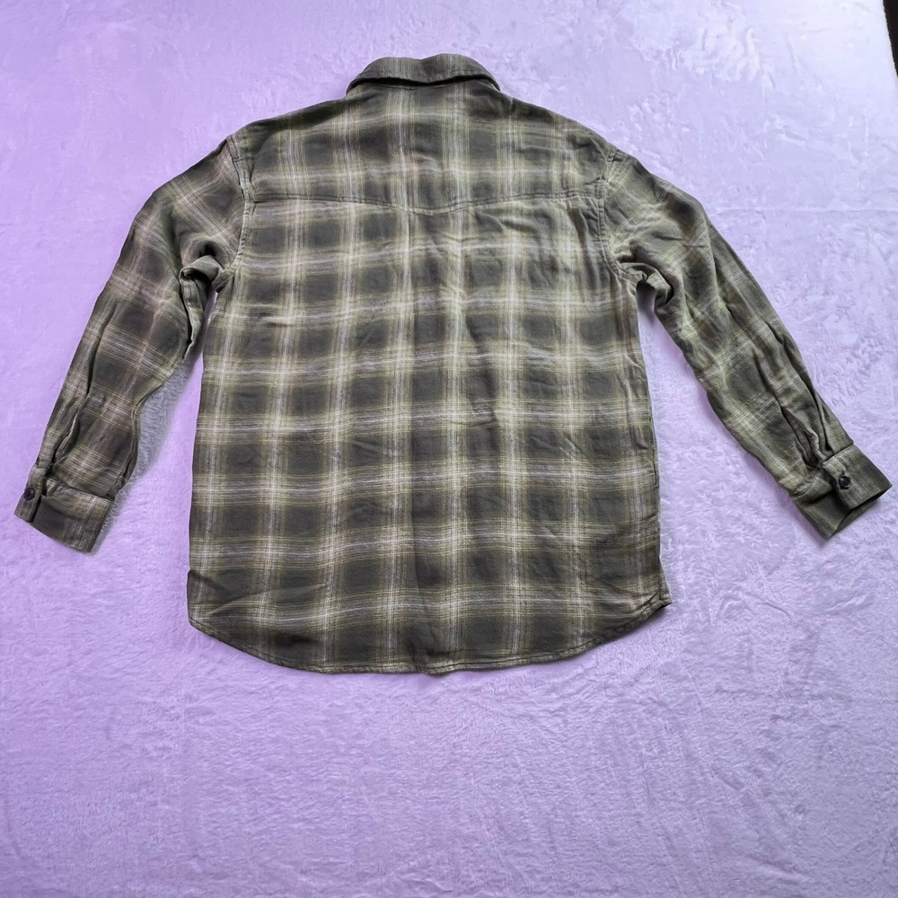 Wild Fable Green Plaid Button Down Shirt XXS NWT Oversized Cotton Flannel Top - Picture 3 of 8